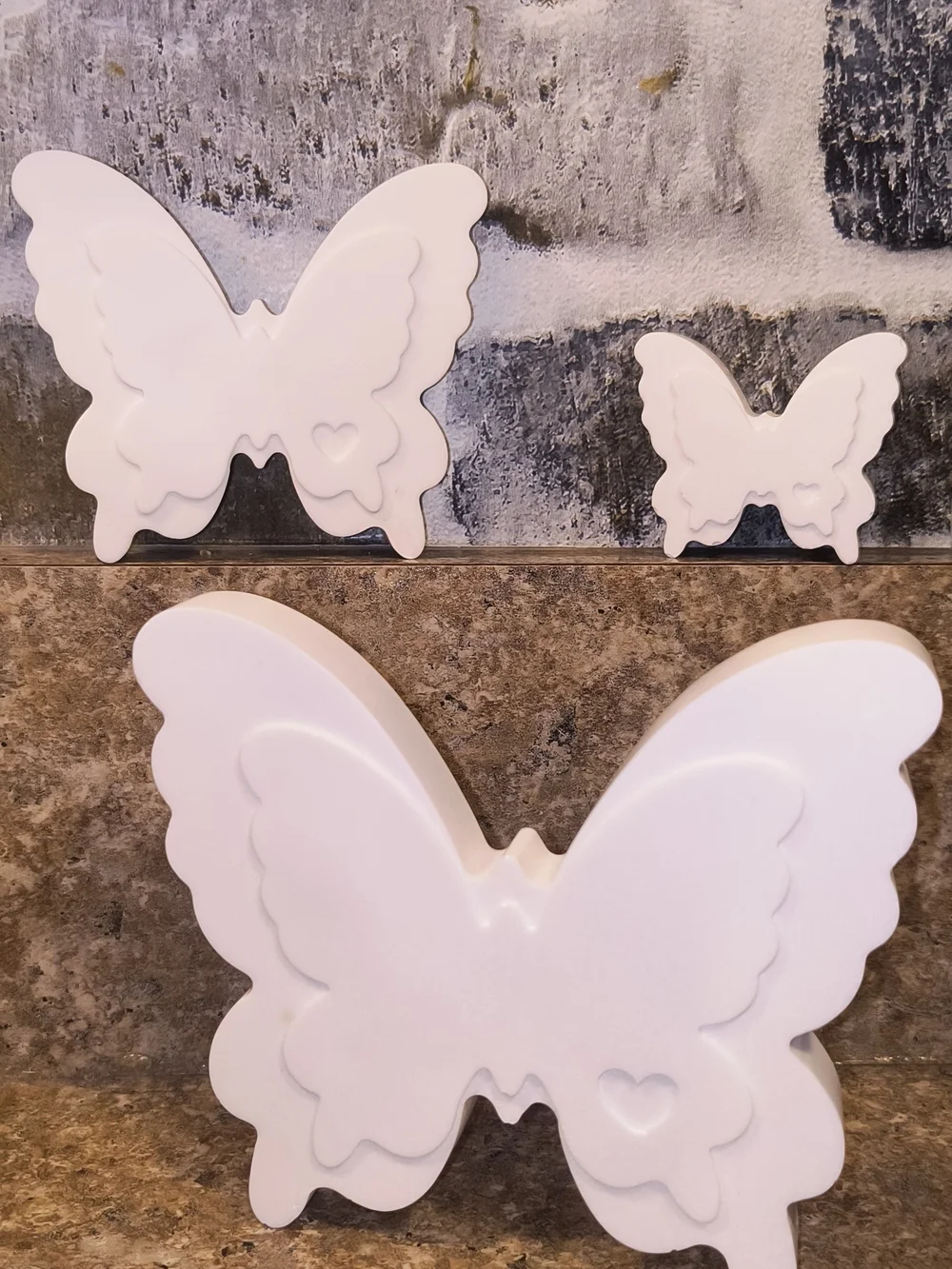 Hand Poured Ceramic Resin Butterfly Shelf Sitters. Diy Paint Set